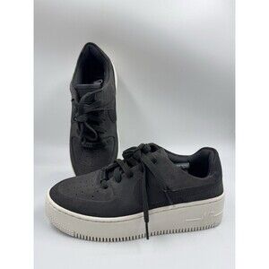 Nike Women’s Black Platform Sneakers with White Sole